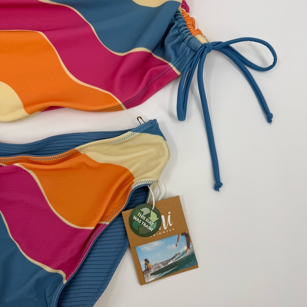 Colorwave High-Neck Tankini Top and Bottom - Multicolor - Picture 7 of 13